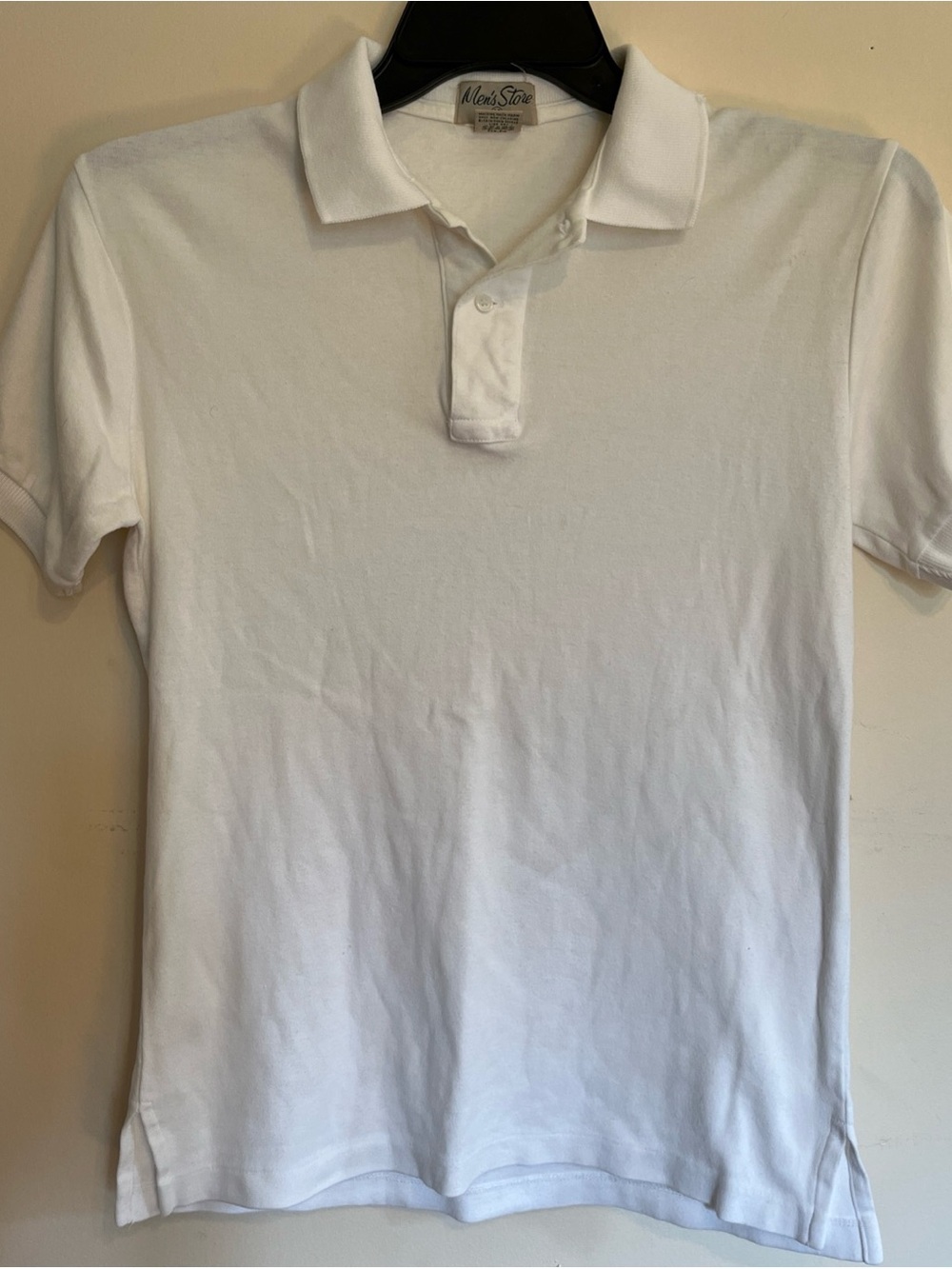 Vintage Sears Men's Store White Polo Shirt M Classic Short Sleeve